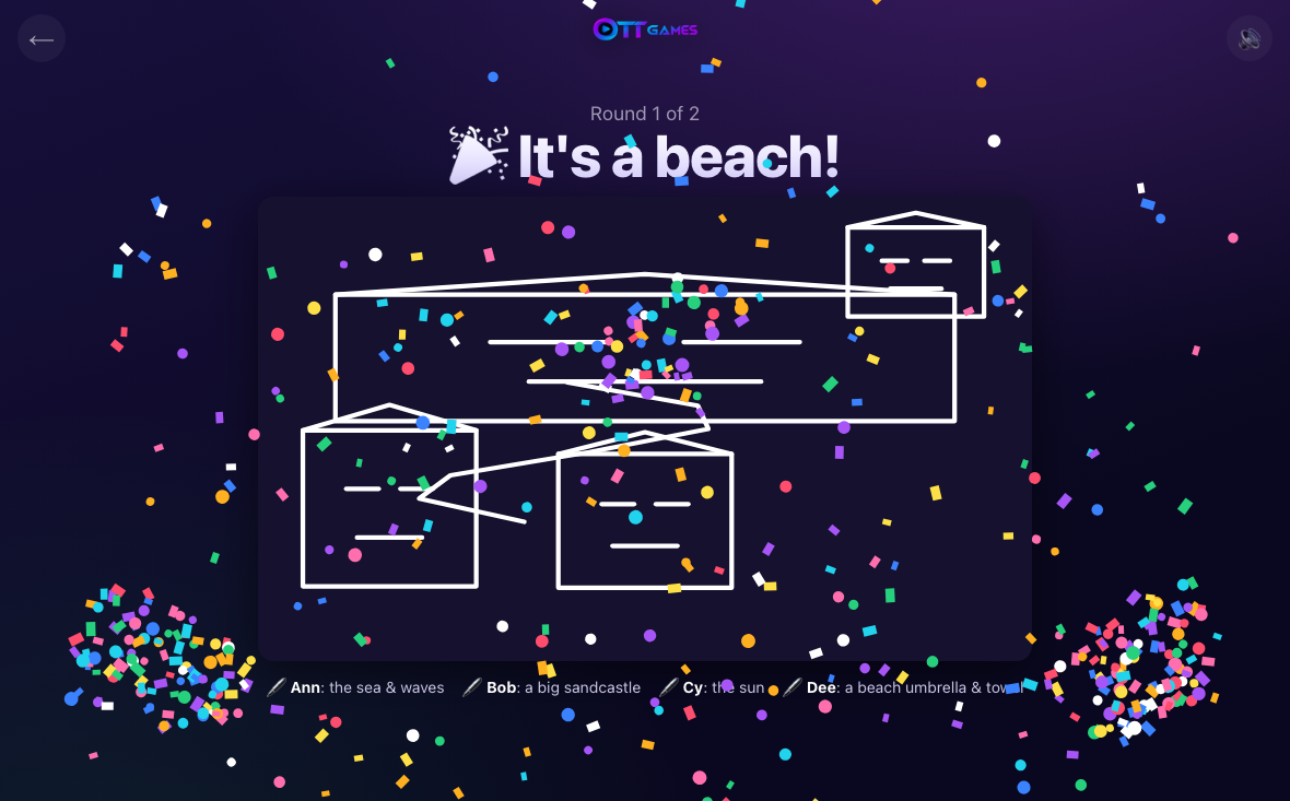 Doodle Chain on the TV screen