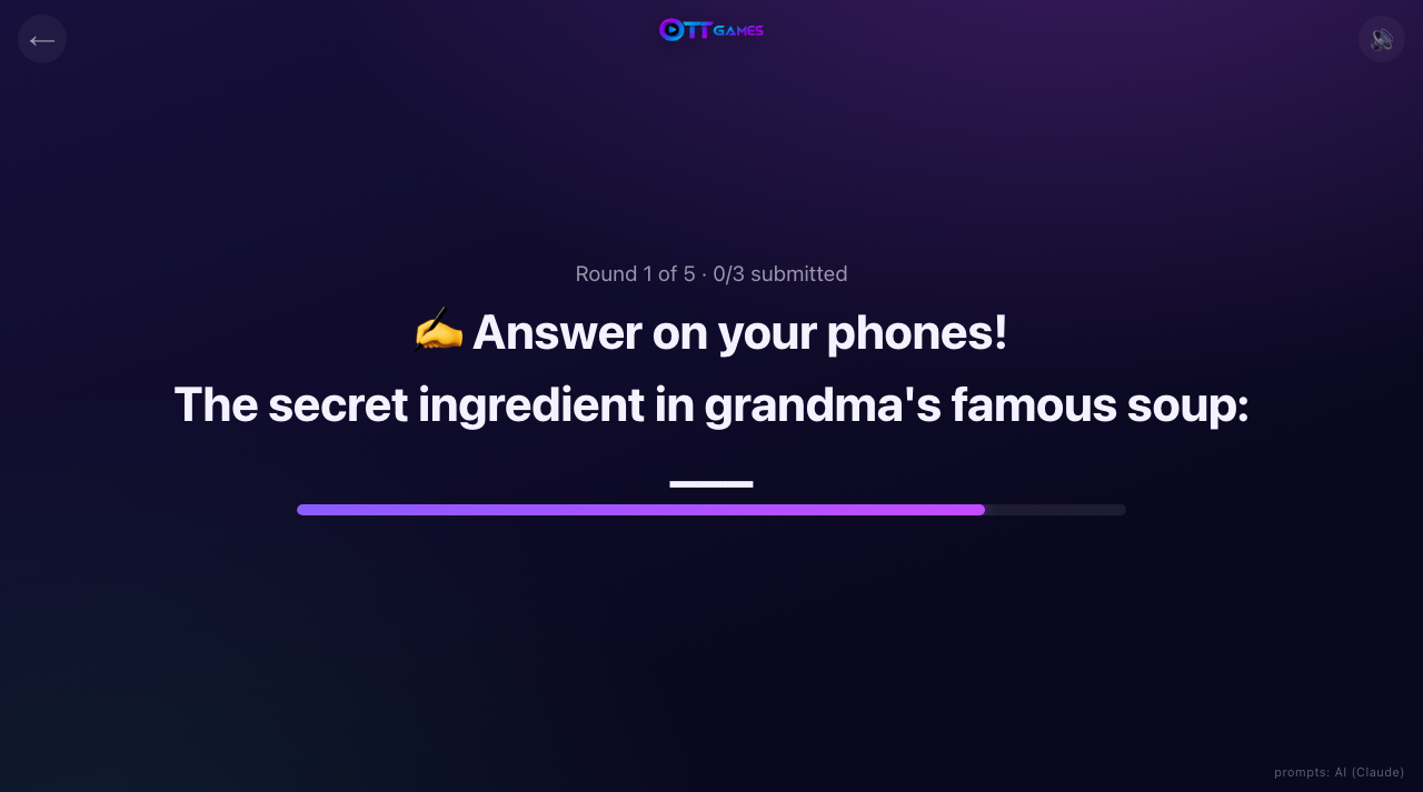 Quiplash on the TV screen